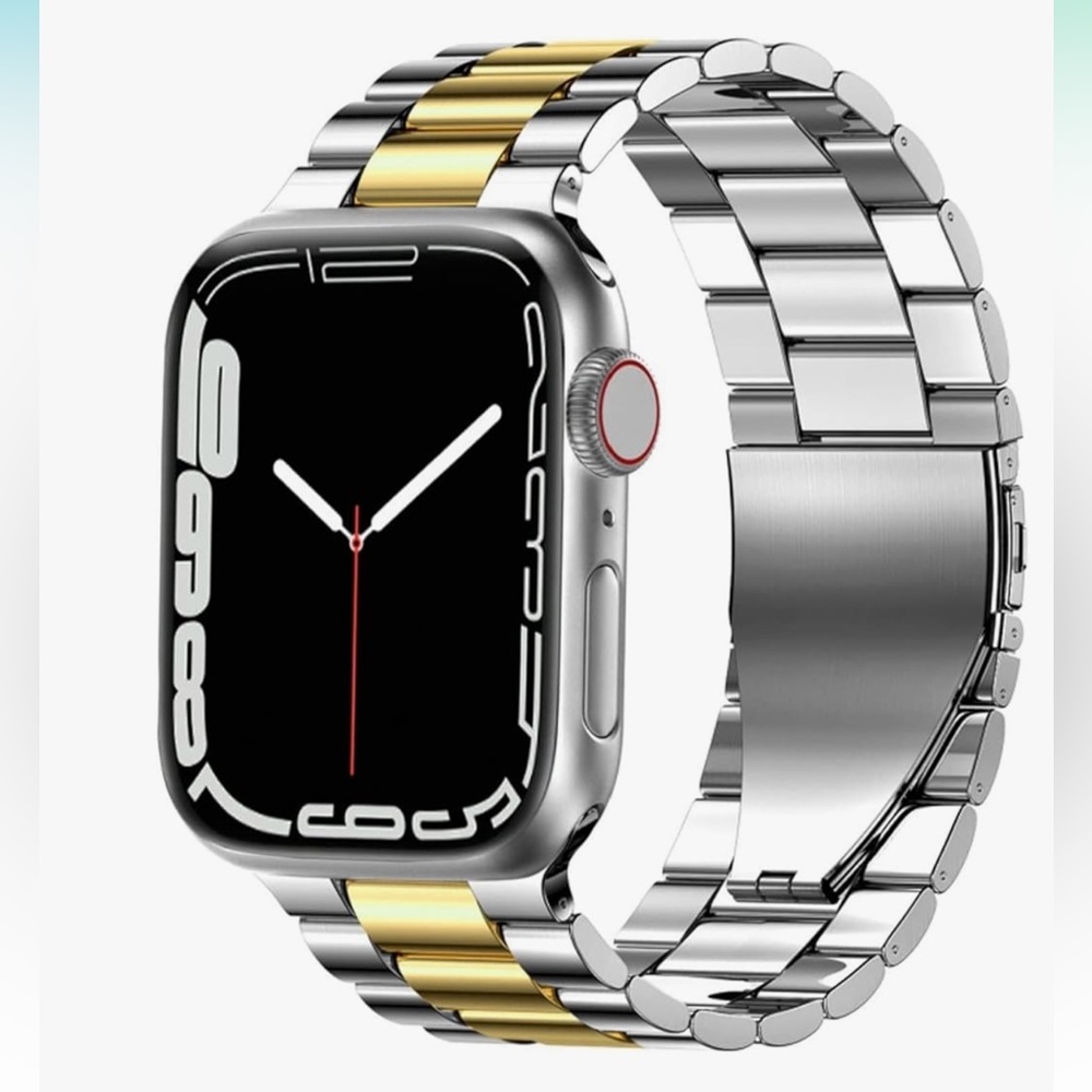 Fitlink Stainless Steel Apple Watch Band - Silver / Gold - 38/40/41mm